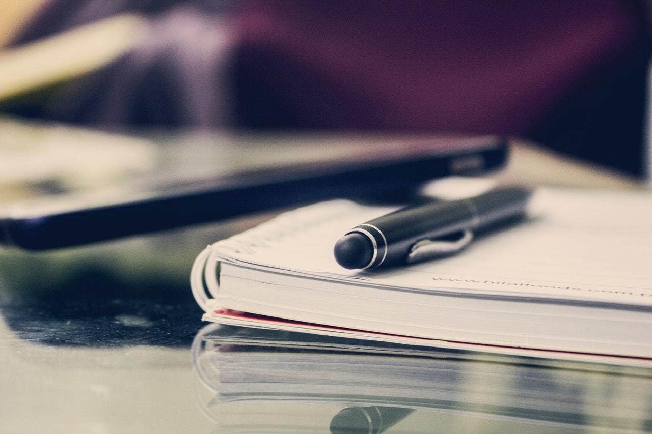 Taking minutes at a meeting